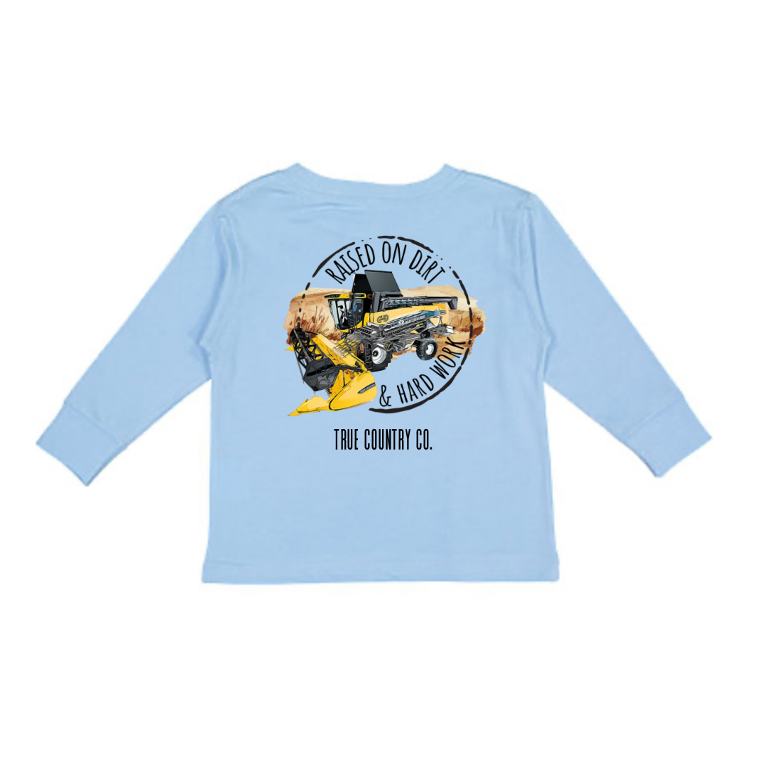 Raised on Dirt & Hard Work Long Sleeve - Youth - Wholesale (D)