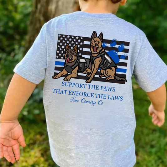 Paws that Enforce the Laws Youth Short Sleeve