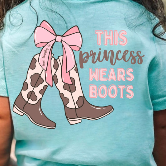 This Princess Wears Boots Youth Short Sleeve Shirt