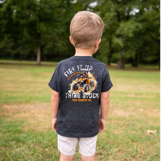 Four-wheeler Fire It Up - Vintage Smoke Short Sleeve - Youth - Wholesale