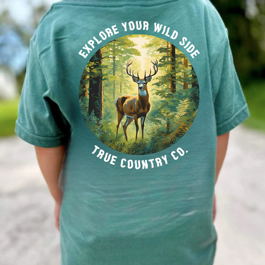 Explore Your Wild Side Boys Short Sleeve Shirt