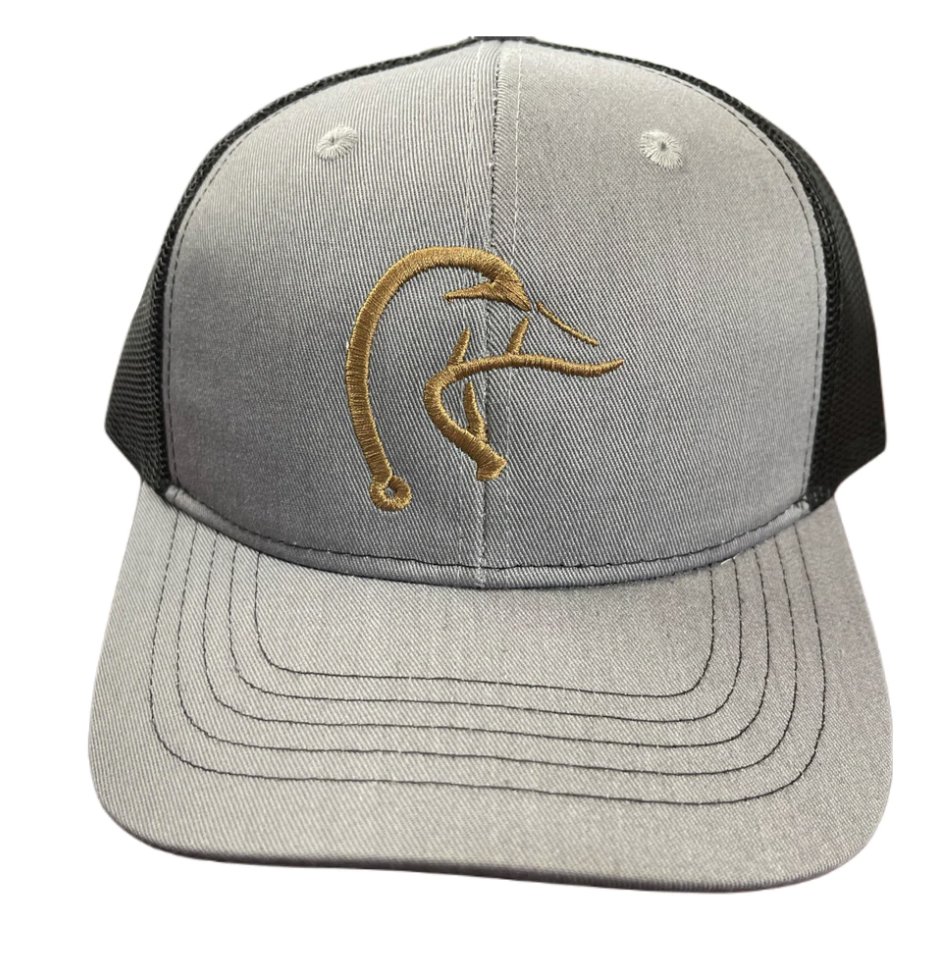 Duck Hook Embroidered Hat (Grey/Black)