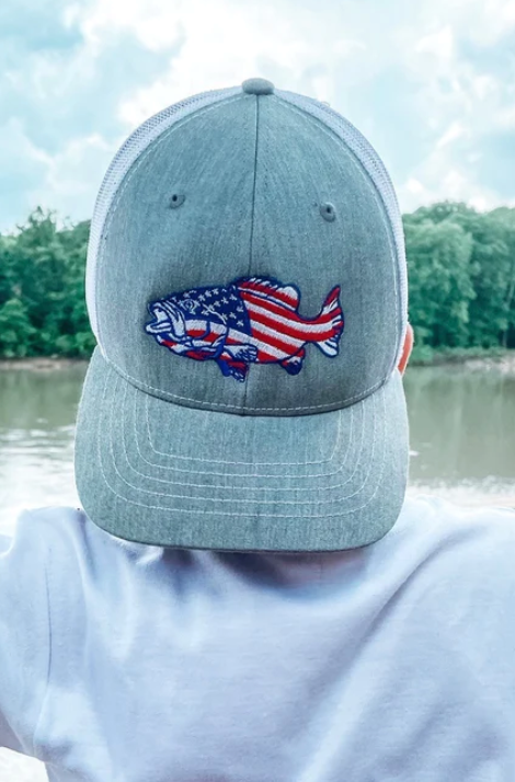 American Bass Embroidered Hat (Grey/White)