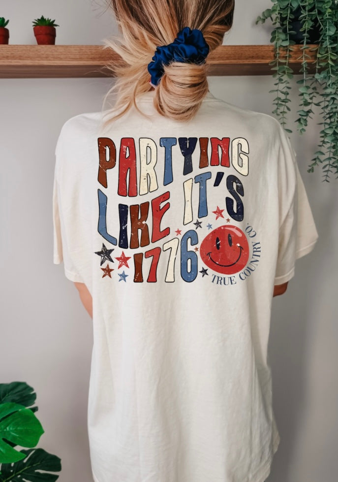 Partying Like it’s 1776- Ivory Short Sleeve - Adult - Wholesale